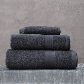Πετσέτα Illusion Σετ 5τμχ Dark Grey Ρυθμός Towels Set 70x140cm 100% Βαμβάκι