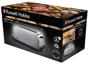 Φρυγανιέρα Russell Hobbs Adventure 23610-56, 1600 W, Για 4 φέτες, 6 επίπεδα, Perfect Toast σύστημα για ομοιόμορφο ψήσιμο, Ζέσταμα, Inox