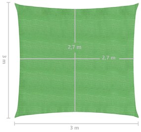 Πανί Σκίασης Ανοιχτό Πράσινο 3 x 3 μ. από HDPE 160 γρ./μ² - Πράσινο