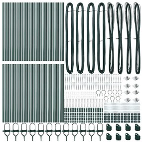 vidaXL Μανίκια Φρακτών Με Στεφάνι 52 Τμχ Ø32mm 60cm Γαλβανισμένος Χάλυβας