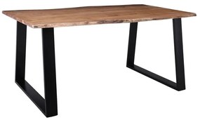 Τραπέζι LIZARD-W Φυσικό/Μαύρο Μέταλλο/Ξύλο 160x90x78cm