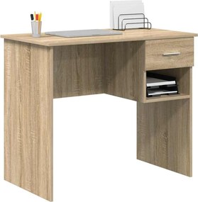 vidaXL Γραφείο με ράφι Δρύς Sonoma 90 x 49 x 75 εκ Επεξεργασμένο ξύλο