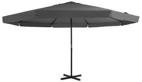 vidaXL Ομπρέλα Κήπου Ανθρακί 500 εκ. με Ιστό Αλουμινίου