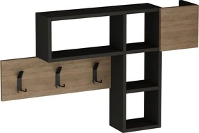 Κρεμάστρα Game pakoworld χρώμα φυσικό-ανθρακί 99,5x15x61εκ