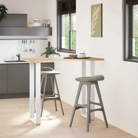 vidaXL Πόδια Τραπεζιού Μπαρ σε Σχήμα U 2 τεμ. Λευκά 50x (110-111) εκ. Ατσάλι