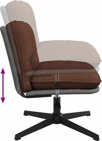vidaXL Καρέκλα Γραφείου Περιστρεφόμενη Καφέ Υφασμάτινη