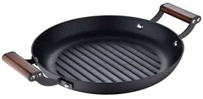 Τηγάνι Γκριλιέρα Αντικολλητική Odin BGMP003820 Φ28x5cm Black-Brown Bergner 28cm Cast Iron