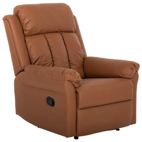 ARMCHAIR MASSAGE HAPPER  BROWN PU LEATHER 76x94x102Hcm.