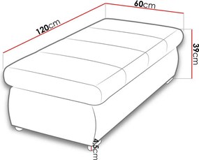 Πουφ Orkan plus-Ladi - 120.00Χ60.00Χ39.00cm