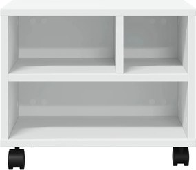 vidaXL Βάση Εκτυπωτή με Ρόδες Λευκή 41x32x34,5 εκ.