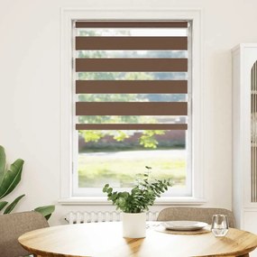 vidaXL Στόρι Ζέβρας Καφέ 75x100 εκ. Πλάτος Υφάσματος 70,9 εκ. Πολυεστέρας
