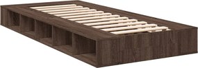 vidaXL Πλαίσιο Κρεβατιού Καφέ Δρυς 100x200 εκ. Επεξεργασμένο Ξύλο