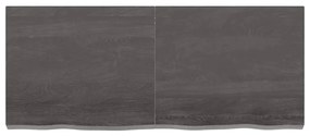 vidaXL Επιφάνεια Τραπεζιού Σκούρο Καφέ 120x50x(2-6)εκ Επεξ. Μασίφ Δρυς
