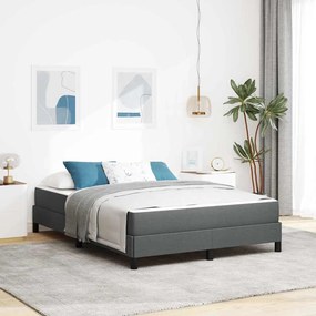 vidaXL Κρεβάτι με ελατήρια Άλλο Σκούρο γκρι 140 x 200 cm ύφασμα