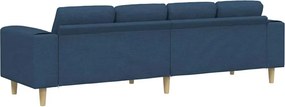 vidaXL Καναπές σαλονιού Μπλε 250 x 77 x 76 εκ. Πολυεστέρας