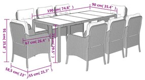 ΣΕΤ ΤΡΑΠΕΖΑΡΙΑΣ ΚΗΠΟΥ 9 ΤΕΜ ΜΑΥΡΟ ΑΠΟ ΣΥΝΘ. ΡΑΤΑΝ ΜΕ ΜΑΞΙΛΑΡΙΑ 3211847