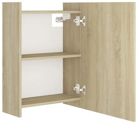 vidaXL Καθρέφτης Μπάνιου Sonoma Δρυς 62,5x20,5x64 εκ. από Επεξ. Ξύλο