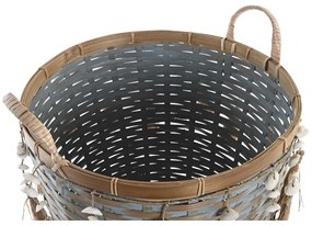 Σετ Καλαθιών DKD Home Decor Πολύχρωμο Bamboo (3 Τεμάχια)