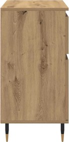 vidaXL Πλαϊνό γραφείο με συρτάρι Artisan Oak 60 x 35 x 70 cm