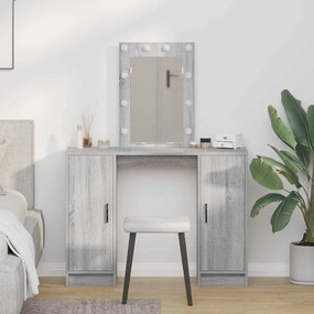 Τραπέζι περιποίησης Γκρι 102 x 33 x 135 εκ Επεξεργασμένο ξύλο