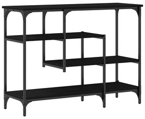 vidaXL Τραπέζι Κονσόλας με ράφι Μαύρη δρυς 100 x 35 x 75 εκ.