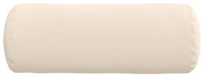 vidaXL Μαξιλάρια Στήριγμα 2 pcs Μπεζ Ø 25 x 70 cm Ύφασμα Μικροΐνας