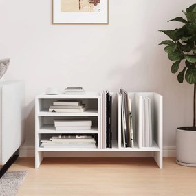 vidaXL Ντουλάπι δίσκων βινυλίου με ράφι Λευκό 78,5 x 35 x 45 εκ