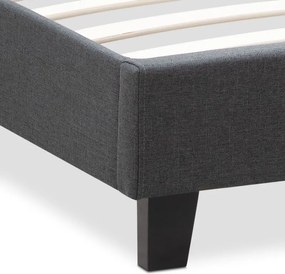 Κρεβάτι Flat Megapap υφασμάτινο χρώμα ανθρακί 160x200εκ.