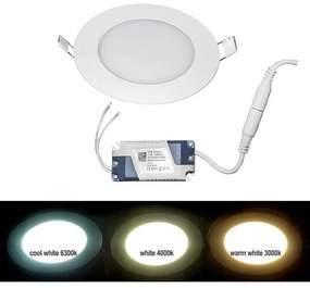 Adeleq Led Φωτιστικό Ψευδοροφής Αλουμινίου Στρογγυλό 6W 3000K 120° Λευκό 21-061000