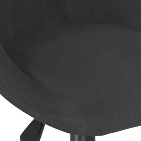 vidaXL Καρέκλα Γραφείου Περιστρεφόμενη Μαύρη Βελούδινη