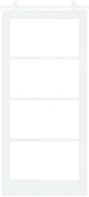 vidaXL Συρόμενη Πόρτα Χειροκίνητος Λευκό 93 x 202 cm Ξύλο και μέταλλο