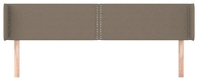 vidaXL Κεφαλάρι με Πτερύγια Taupe 203x16x78/88 εκ. Υφασμάτινο