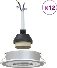 vidaXL Σποτ Ασημί 9 x 9 x 2 εκ. Αλουμίνιο