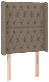 vidaXL Κρεβάτι Boxspring με Στρώμα &amp; LED Taupe 80x200 εκ. Υφασμάτινο