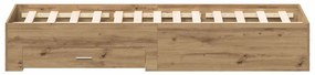 vidaXL Κρεβάτι με Συρτάρια με συρτάρι artisan δρυς 135 x 190 cm