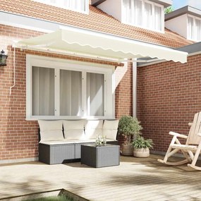 vidaXL Ύφασμα αντικατάστασης τέντας Κρεμ 350 x 200 cm Καραβόπανο