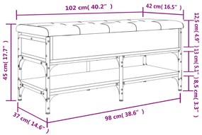 ΠΑΠΟΥΤΣΟΘΗΚΗ ΜΑΥΡΗ 102X42X45 ΕΚ. ΑΠΟ ΕΠΕΞΕΡΓΑΣΜΕΝΟ ΞΥΛΟ 835197