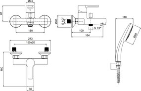 Oioli Stile 9410 Chrome - Μπαταρία λουτρού