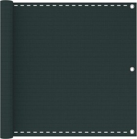 vidaXL Οθόνη Μπαλκονιού Ορθογώνιος 75 x 1000 cm HDPE και Αλουμίνιο
