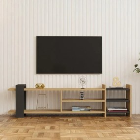 Έπιπλο τηλεόρασης Rinia oak - ανθρακί 153,60x26x40 εκ. 153.6x26x40 εκ.