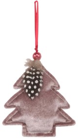 Χριστουγεννιάτικο Στολίδι Δέντρο Pixie 024300 10x11cm Dusty Pink