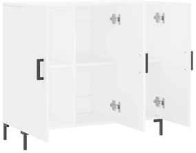 vidaXL Μπουφές Λευκός 90 x 34 x 80 εκ. από Επεξεργασμένο Ξύλο
