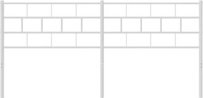 vidaXL Ανταλλακτικό κεφαλάρι Λευκό 180 εκ. Μεταλλικό