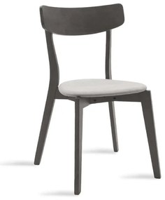 Καρέκλα Toto 097-000012 Rustic Grey Ξύλο,Ύφασμα