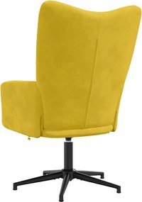 vidaXL Πολυθρόνα Relax Κίτρινο Μουσταρδί Βελούδινη