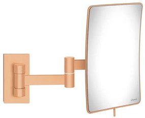 Καθρέπτης Μεγεθυντικός Επτοίχιος με Διπλό Βραχίονα Μεγέθυνση x3 Brushed Rose Gold 24K Sanco Cosmetic Mirrors MR-301-AB6