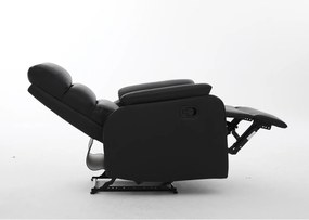 Πολυθρόνα Ανακλινόμενη ArteLibre TALITHA Μαύρο PU 79x97x101cm