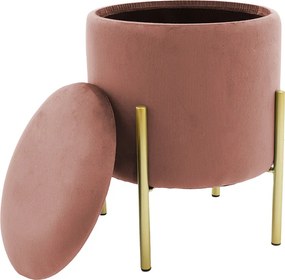 Σκαμπό Creativity pakoworld βελούδο σάπιο μήλο-χρυσό Φ35x42εκ