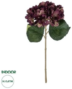 Artificial Garden DARK RED HYDRANGEA BRANCH 21180 Τεχνητό Διακοσμητικό Κλαδί Ορτανσίας Βαθύ Κόκκινο Y47cm Globostar-21180-Κόκκιν 21180