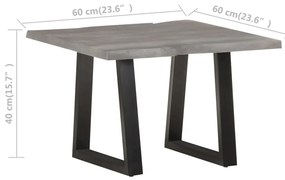 vidaXL Τραπεζάκι Σαλονιού Live Edge 60x60x40 εκ. Μασίφ Ξύλο Ακακίας